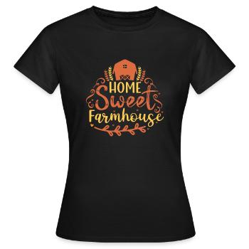 Maison Sweet Farmhouse - T-shirt Femme - noir - Devant - AI Model Female 172 dark (172cm)