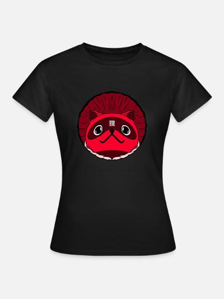Tanuki, le raton laveur farceur - T-shirt Femme - noir