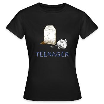 L’ADOLESCENTE - T-shirt Femme - noir - Devant - AI Model Female 172 dark (172cm)