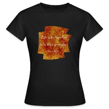 Oscar wilde quote - Frauen T-Shirt - Schwarz - Vorne - AI Model Female 172 dark (172cm)