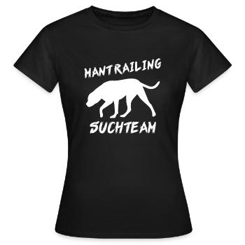 Mantrailing rechercheteam cadeau chien de recherche chiens - T-shirt Femme - noir - Devant - AI Model Female 172 dark (172cm)