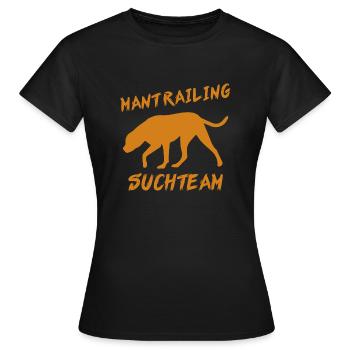 Mantrailing rechercheteam cadeau chien de recherche chiens - T-shirt Femme - noir - Devant - AI Model Female 172 dark (172cm)