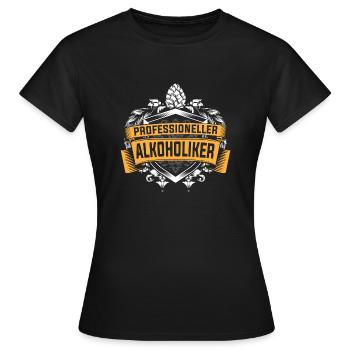 Professioneller Alkoholiker - Frauen T-Shirt - Schwarz - Vorne - AI Model Female 172 dark (172cm)