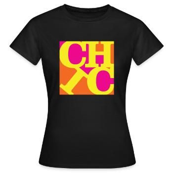 Chic WordPlay original art 4 - Women's T-Shirt - black - Front - AI Model Female 172 dark (172cm)
