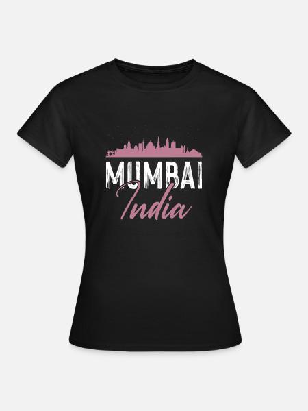 indien skyline mumbai - Frauen T-Shirt - Schwarz