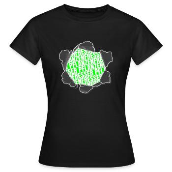 spaß veganismus gesundes essen spruch statement - Frauen T-Shirt - Schwarz - Vorne - AI Model Female 172 dark (172cm)