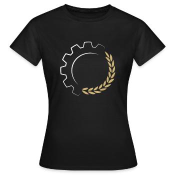 Logo de l’entrepreneur - T-shirt Femme - noir - Devant - AI Model Female 172 dark (172cm)