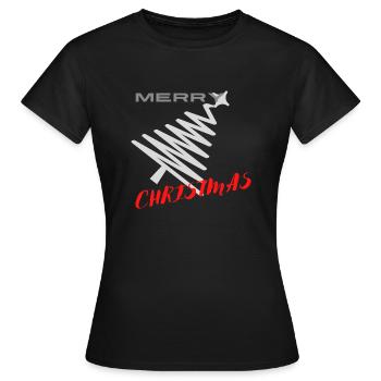 Christmastree Modern - Women's T-Shirt - black - Front - AI Model Female 172 dark (172cm)