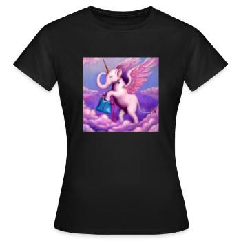 new dimension - Frauen T-Shirt - Schwarz - Vorne - AI Model Female 172 dark (172cm)
