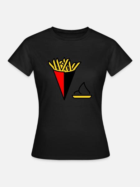 Belgian fries - Vrouwen T-shirt - zwart