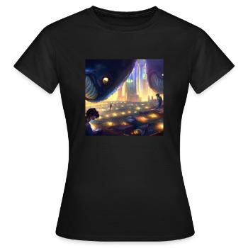 Monster, die am Himmel schweben - Frauen T-Shirt - Schwarz - Vorne - AI Model Female 172 dark (172cm)