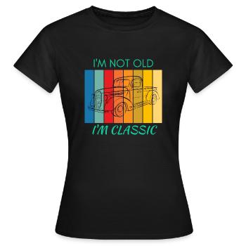 Voiture rétro - T-shirt Femme - noir - Devant - AI Model Female 172 dark (172cm)
