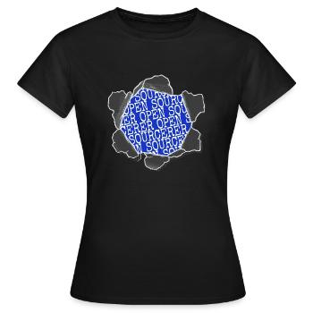 Médecin actuel spécialiste en informatique de santé - T-shirt Femme - noir - Devant - AI Model Female 172 dark (172cm)
