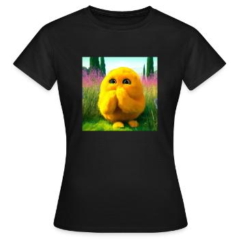 surprising cuddle - Women's T-Shirt - black - Front - AI Model Female 172 dark (172cm)