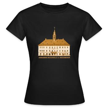 Annaberg Buchholz Rathaus Erzegebirge Sachsen - Frauen T-Shirt - Schwarz - Vorne - AI Model Female 172 dark (172cm)