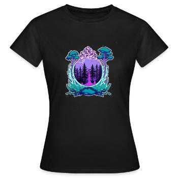 Window to Nature - Women's T-Shirt - black - Front - AI Model Female 172 dark (172cm)