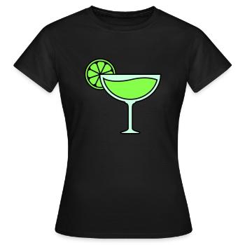 cocktail - T-shirt Femme - noir - Devant - AI Model Female 172 dark (172cm)
