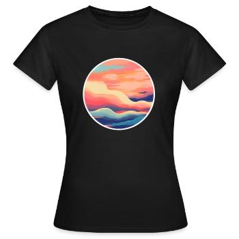 Zwischen Meer und Himmel - Frauen T-Shirt - Schwarz - Vorne - AI Model Female 172 dark (172cm)