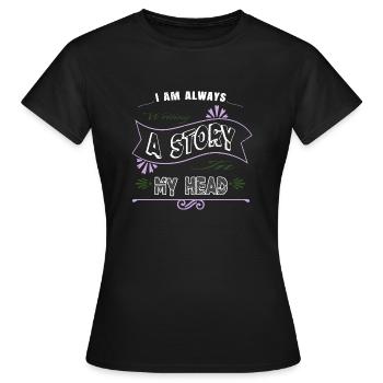 Auteur de livre Writing Coffeecups Blog Idée cadeau - T-shirt Femme - noir - Devant - AI Model Female 172 dark (172cm)