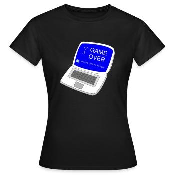 Computer game over - Women's T-Shirt - black - Front - AI Model Female 172 dark (172cm)