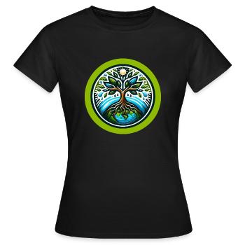 Boom des Levens - Vrouwen T-shirt - zwart - Voor - AI Model Female 172 dark (172cm)