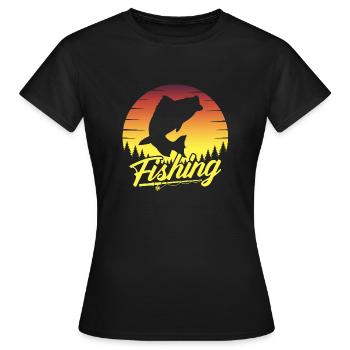 fisch, fisch, angeln, see, meer, angeln, fauna, exotisch - Frauen T-Shirt - Schwarz - Vorne - AI Model Female 172 dark (172cm)