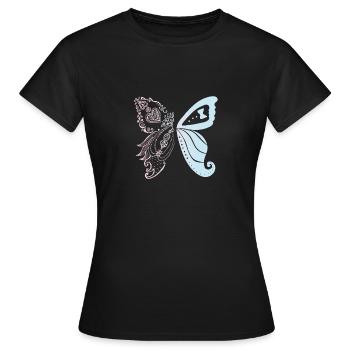 Brautpaar als Schmetterling - Frauen T-Shirt - Schwarz - Vorne - AI Model Female 172 dark (172cm)