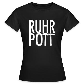 Ruhrpott - T-shirt Femme - noir - Devant - AI Model Female 172 dark (172cm)