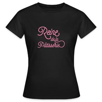 Reine de la patisserie - T-shirt Femme - noir - Devant - AI Model Female 172 dark (172cm)
