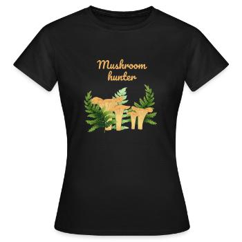 Pilzsammler - Frauen T-Shirt - Schwarz - Vorne - AI Model Female 172 dark (172cm)
