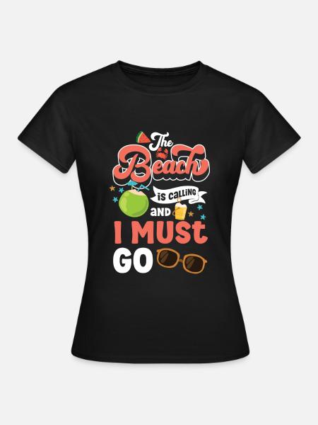 Strand Wellen Brise - Frauen T-Shirt - Schwarz
