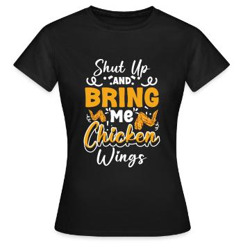 Buffet Speisen Mahlzeit Köstlichkeiten - Frauen T-Shirt - Schwarz - Vorne - AI Model Female 172 dark (172cm)