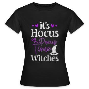 Sortilège de balai de sorcellerie Wicca - T-shirt Femme - noir - Devant - AI Model Female 172 dark (172cm)