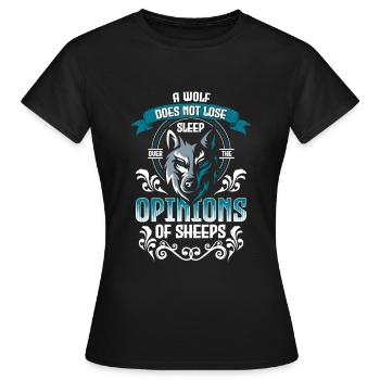 Loup-garou chien hurlant Wolfpack - T-shirt Femme - noir - Devant - AI Model Female 172 dark (172cm)