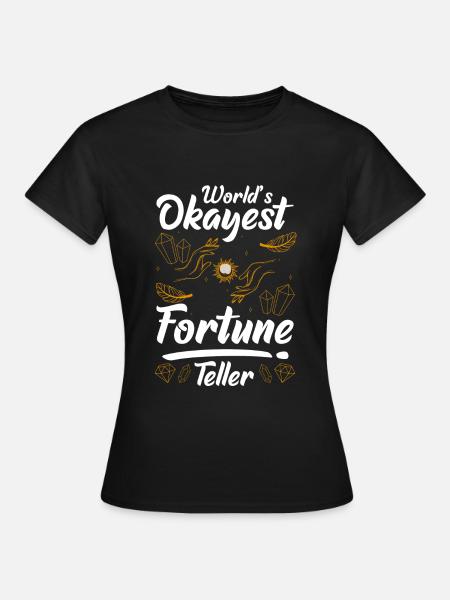 Kartenleger Zukunft Hellsehen Zeichen - Frauen T-Shirt - Schwarz