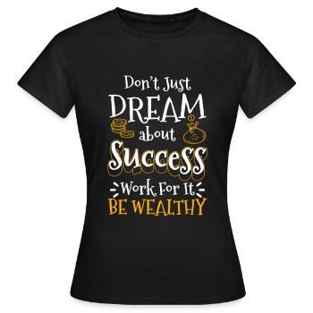 Argent Prospérité Euro Or - T-shirt Femme - noir - Devant - AI Model Female 172 dark (172cm)