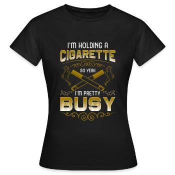 Tabak Nikotin Rauchverbot Droge - Frauen T-Shirt - Schwarz - Vorne - AI Model Female 172 dark (172cm)