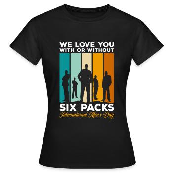 Männertag Vorbild Bartträger Maskulin - Frauen T-Shirt - Schwarz - Vorne - AI Model Female 172 dark (172cm)
