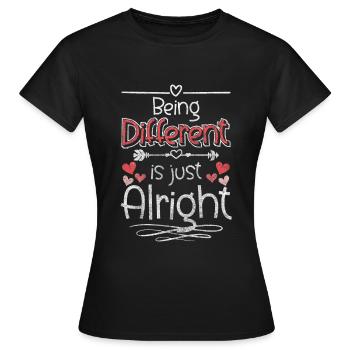 Unique, Individuel, Humanité - T-shirt Femme - noir - Devant - AI Model Female 172 dark (172cm)
