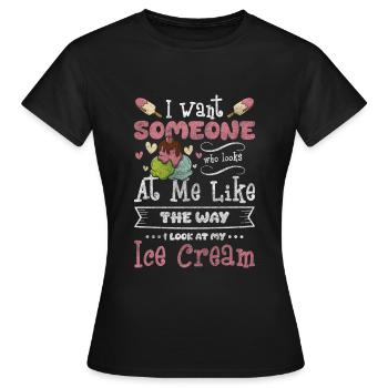 Eis Sommer Geschmack - Frauen T-Shirt - Schwarz - Vorne - AI Model Female 172 dark (172cm)
