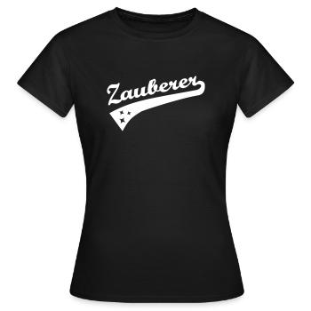 Zauberer - Frauen T-Shirt - Schwarz - Vorne - AI Model Female 172 dark (172cm)