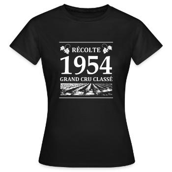 Récolte 1954 - T-shirt Femme - noir - Devant - AI Model Female 172 dark (172cm)