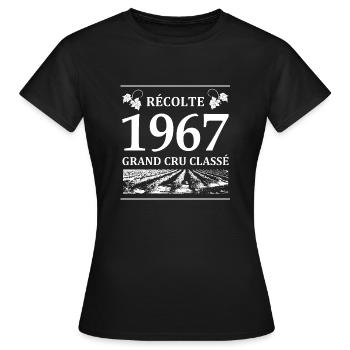 Récolte 1967 - T-shirt Femme - noir - Devant - AI Model Female 172 dark (172cm)