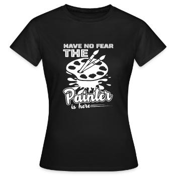 Peintre Le Peintre est là - T-shirt Femme - noir - Devant - AI Model Female 172 dark (172cm)