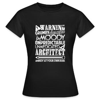 Warnung des Architekten - Frauen T-Shirt - Schwarz - Vorne - AI Model Female 172 dark (172cm)