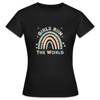 Girls run the world - Women's T-Shirt - black - Front - AI Model Female 172 dark (172cm)