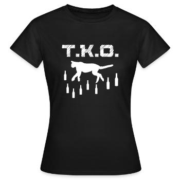 T.K.O. Drunken Predator Blackout Coma Blanc - T-shirt Femme - noir - Devant - AI Model Female 172 dark (172cm)