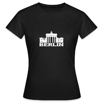 Berlin - T-shirt Femme - noir - Devant - AI Model Female 172 dark (172cm)