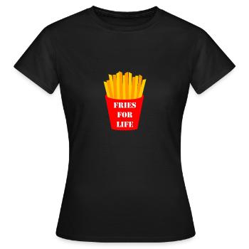 Frites frites - T-shirt Femme - noir - Devant - AI Model Female 172 dark (172cm)