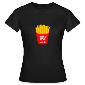 Frites frites - T-shirt Femme - noir - Devant - AI Model Female 172 dark (172cm)